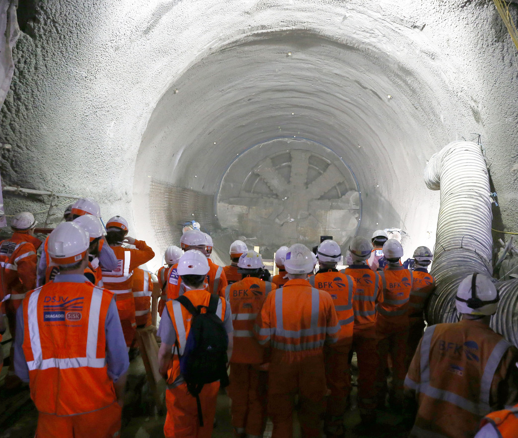 12 Crossrail tunnelling machine Victoria breaks through into Farringdon May 2015_199321